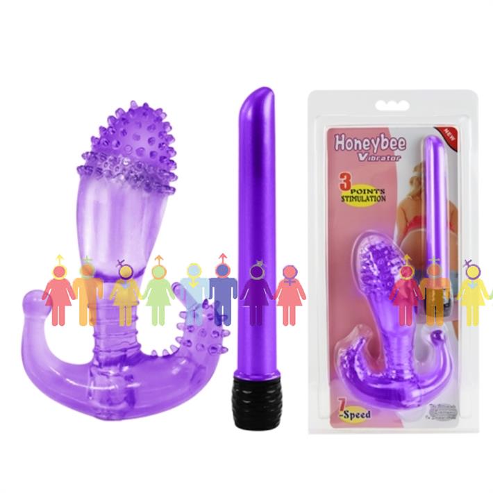 Vibrador rigido con funda para estimulacion del punto G