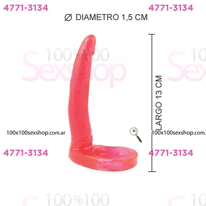 Cód: CA 0125-5 - Anillo para doble penetración Hot Finger largo - $ 10800
