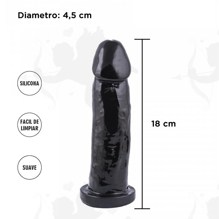 Dildo macizo super negro