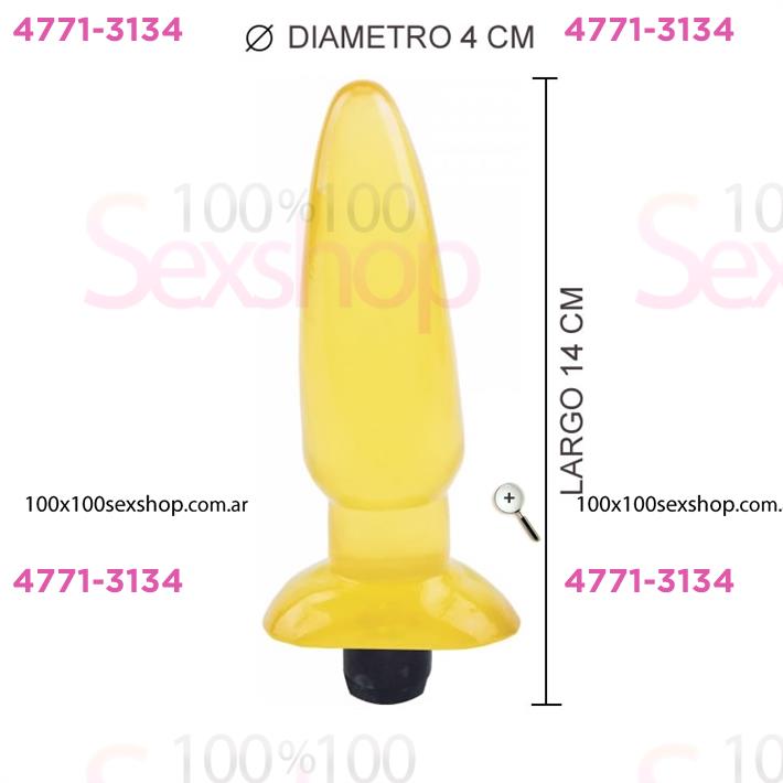 Cód: CA 11154-5 - Plug grande amarillo con vibro - $ 23600