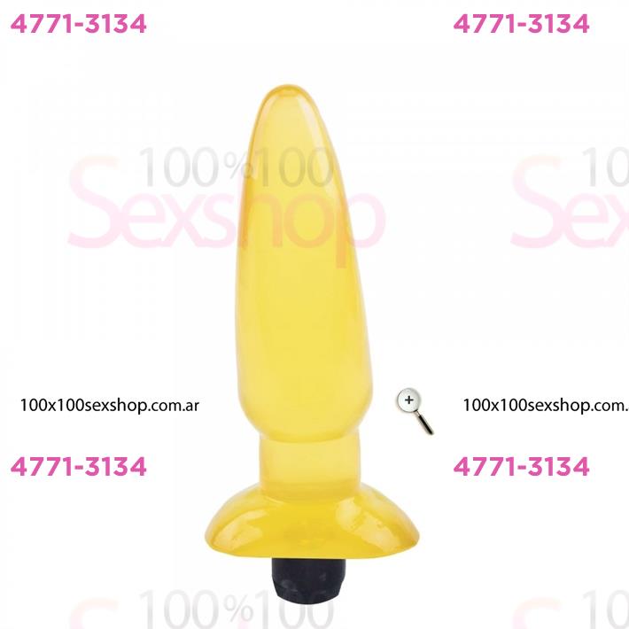 Cód: CA 11154-5 - Plug grande amarillo con vibro - $ 23600