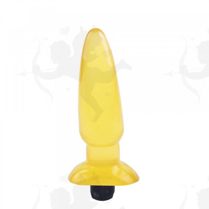 Cód: 11154-5 - Plug grande amarillo con vibro - $ 3200