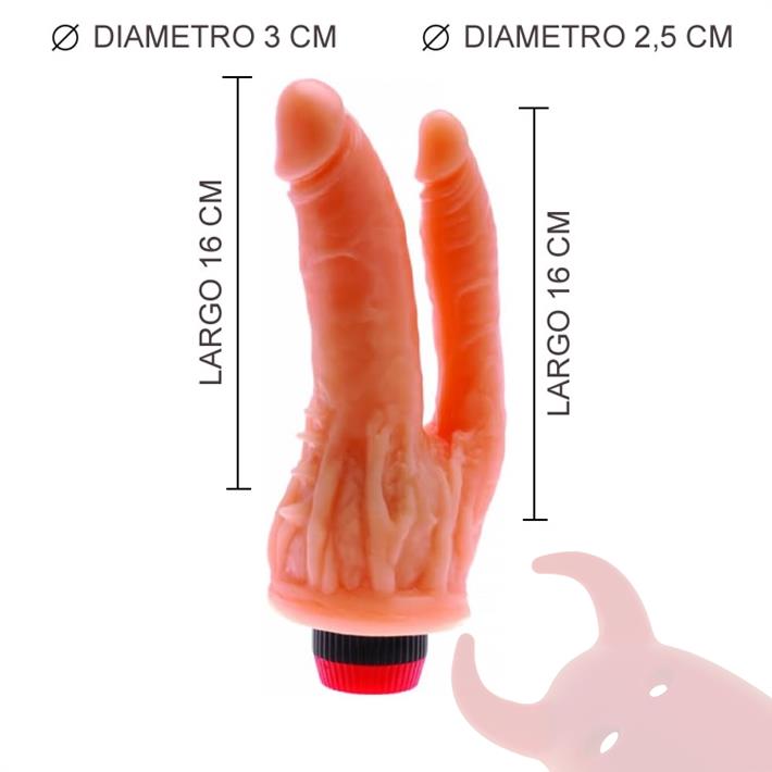  Vibrador anal doble penetración - anal y vaginal 