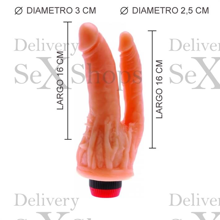  Vibrador anal doble penetración - anal y vaginal 
