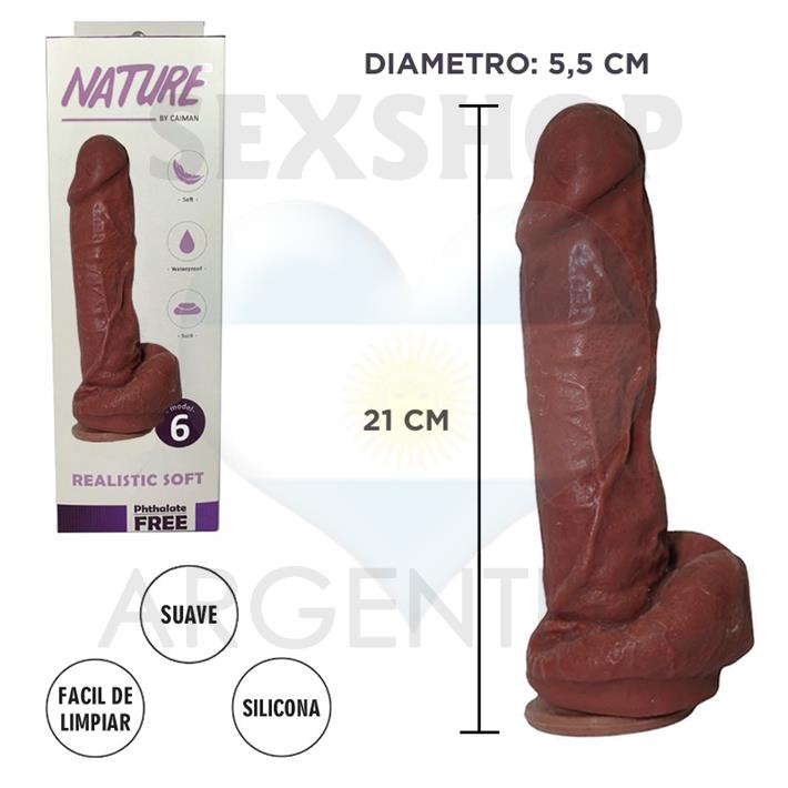 Dildo Mulato Cyberskin con ventosa N°6