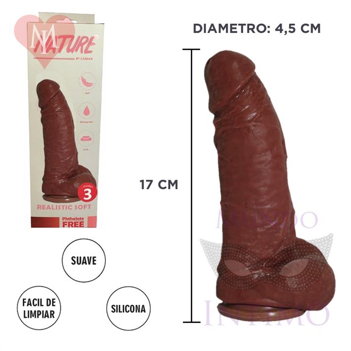 Dildo Cyberskin Mulato con ventosa N°3