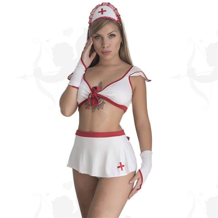 Disfraz erotico de enfermera con minifalda