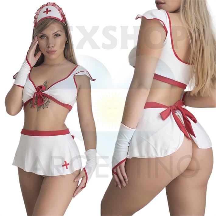 Traje de enfermerita erotico con minifalda