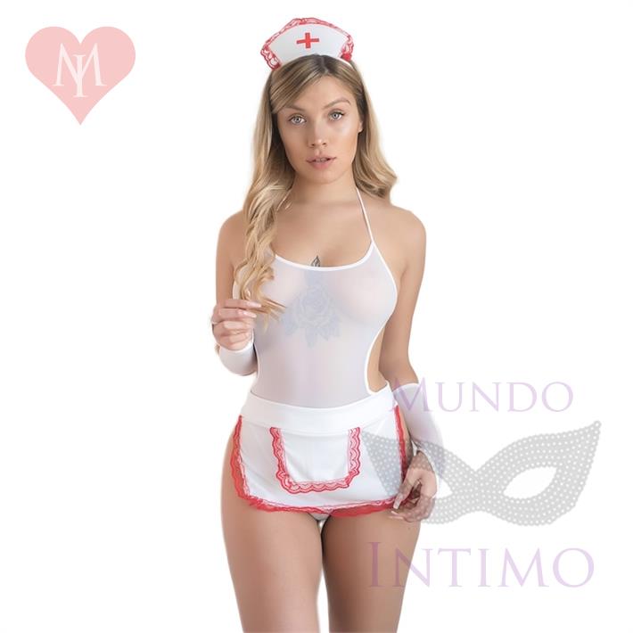 Disfraz de enfermerita sexy con 5 piezas