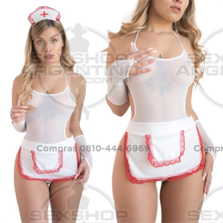 Disfraz de enfermera con 5 piezas