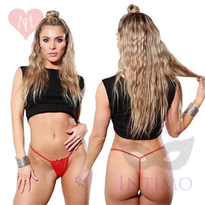 Tanga hilo dental roja