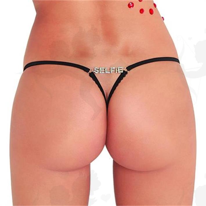 Tanga selfie strass