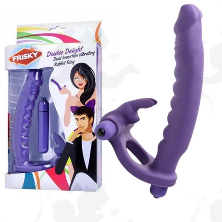 Doble penetración con conejito y doble vibro