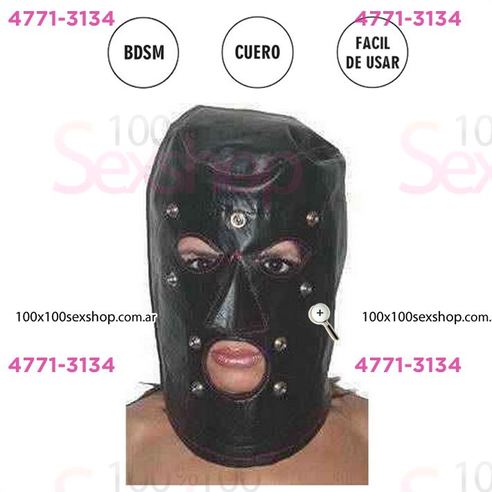 Mascara De Cuero Con Tachas