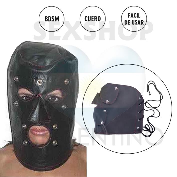 Mascara De Cuero Con Tachas