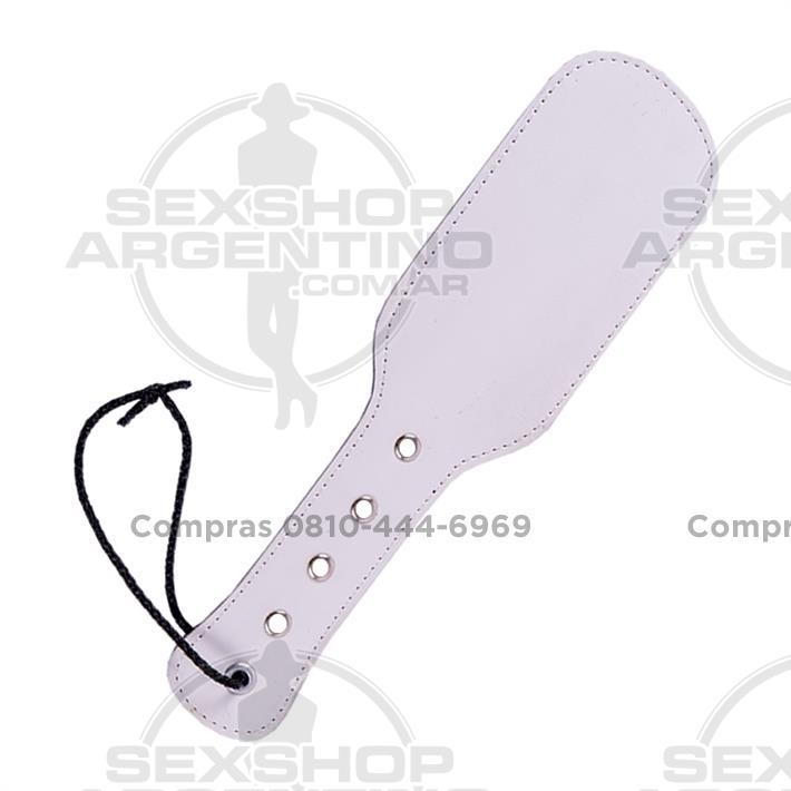 Kit de cuero Esposas + Antifaz + Fusta blanco