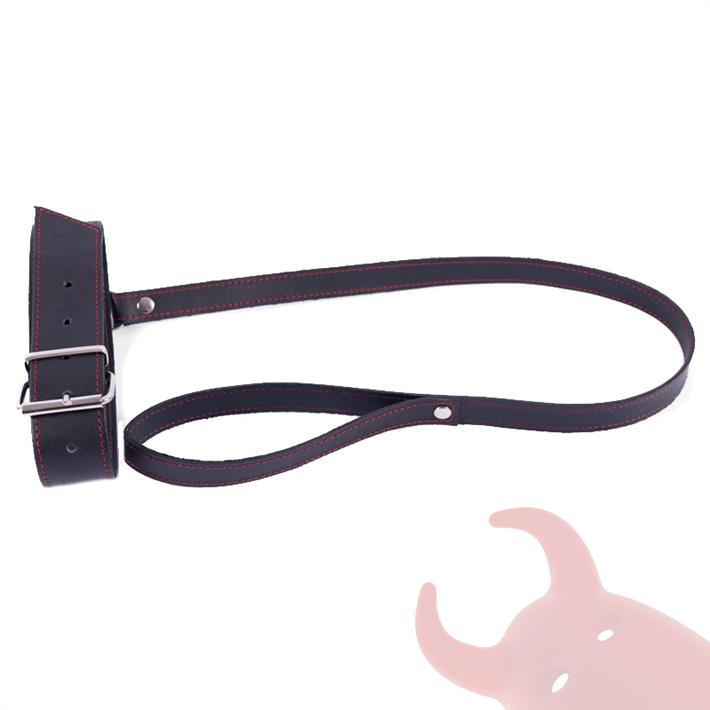 Collar y correa de cuero