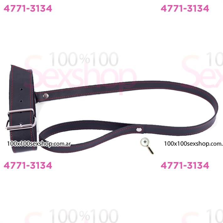 Cód: CA CU16 - Collar y correa de cuero - $ 22400
