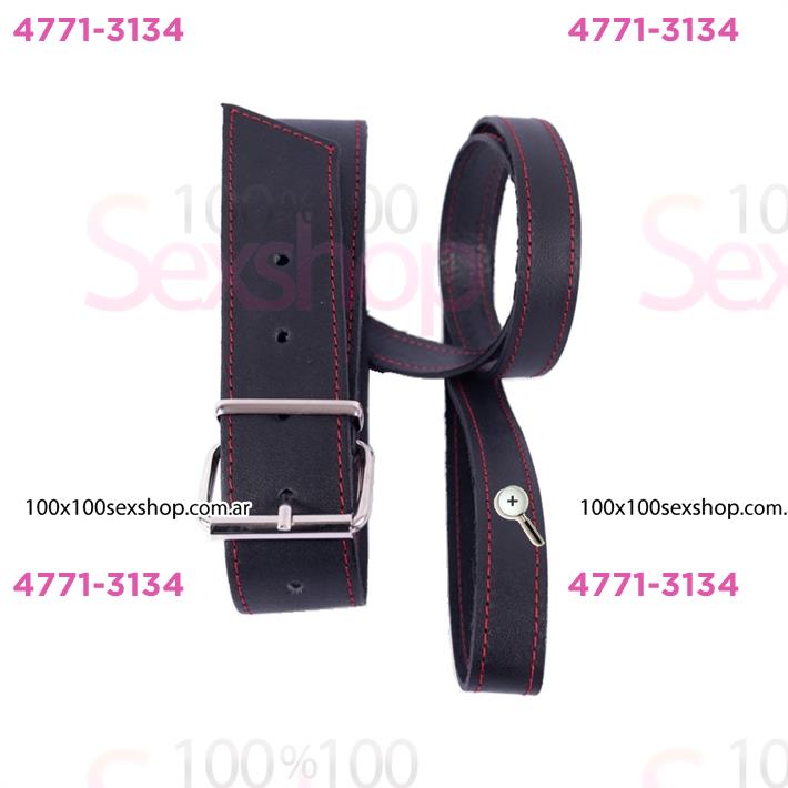 Collar y correa de cuero