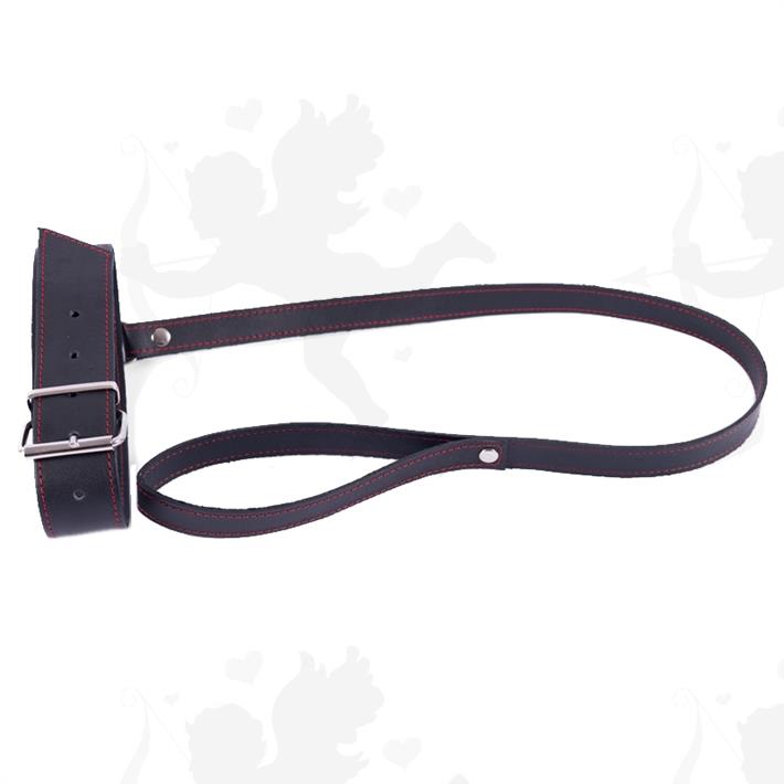 Cód: CU16 - Collar y correa de cuero - $ 20700