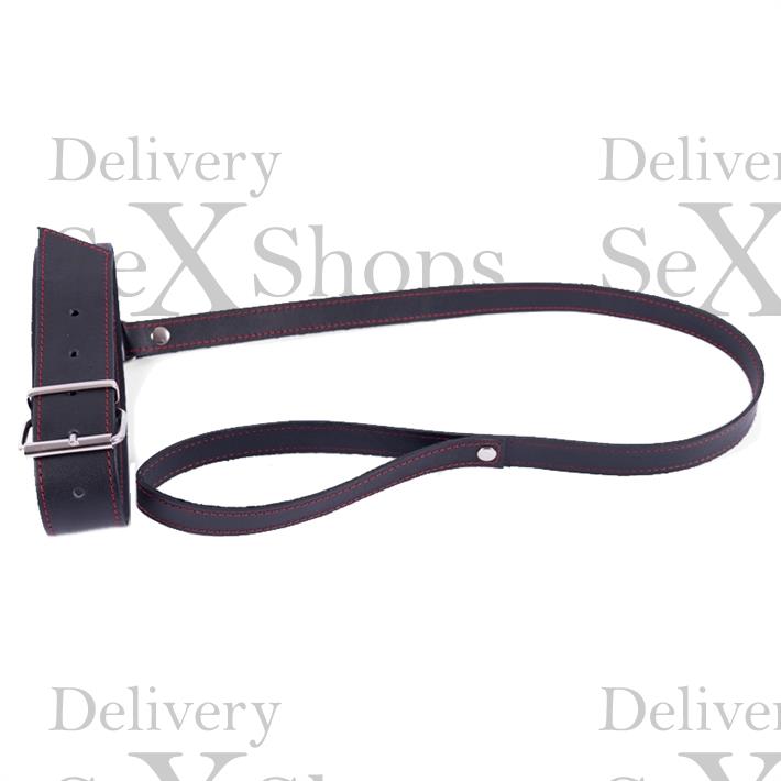 Collar y correa de cuero