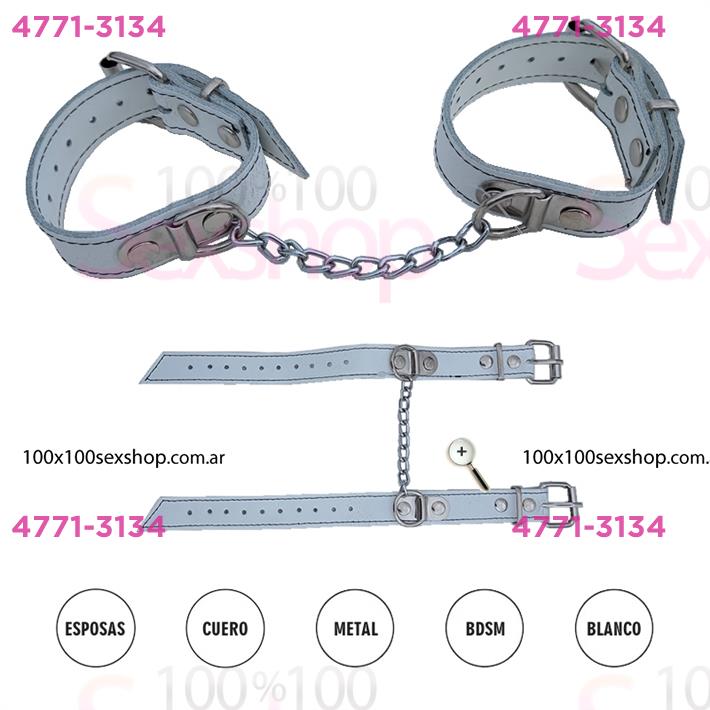 Esposas Premium Finas Con Cadena En Blancas