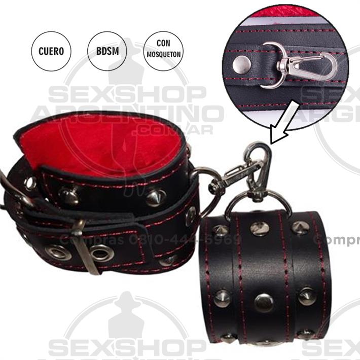Esposas Premium negra con mosqueton y peluche