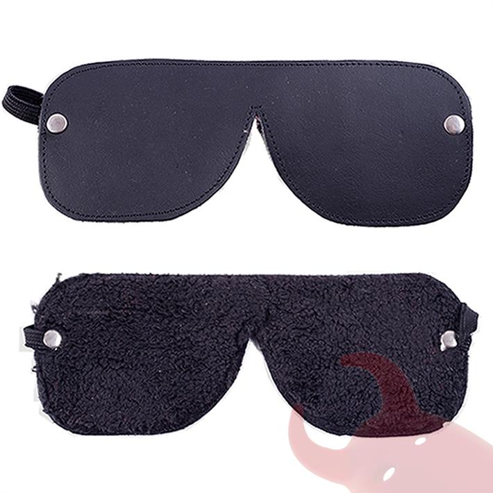  Antifaz De Cuero Con Peluche Para Confort Negro Sado 