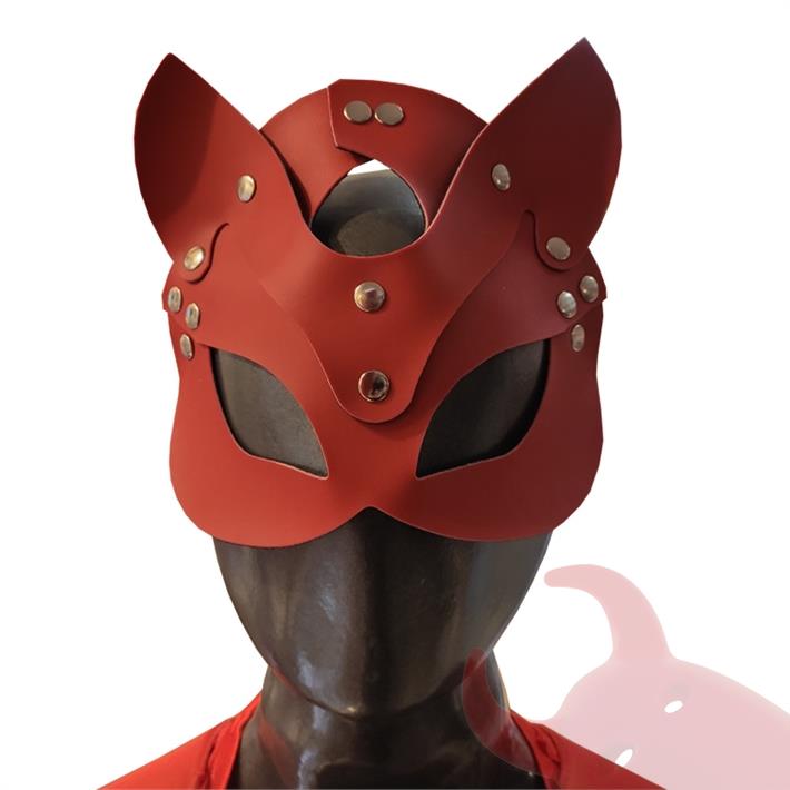  Mascara roja con orejas roja 