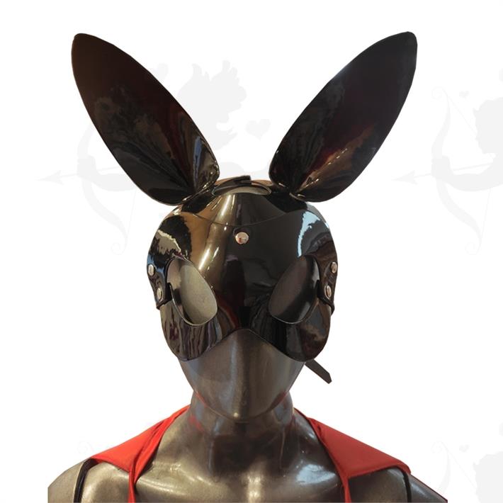 Cód: CUKS35500N - Mascara negra de conejo en cuerina - $ 7700