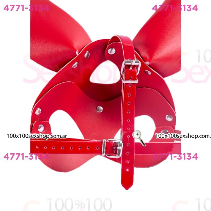 Cód: CA CUKS35500R - Mascara en cuerina roja de conejo - $ 28900