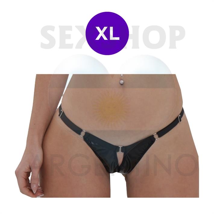 Tanga de Ecocuero con Elástico Ancho para Máximo Confort
