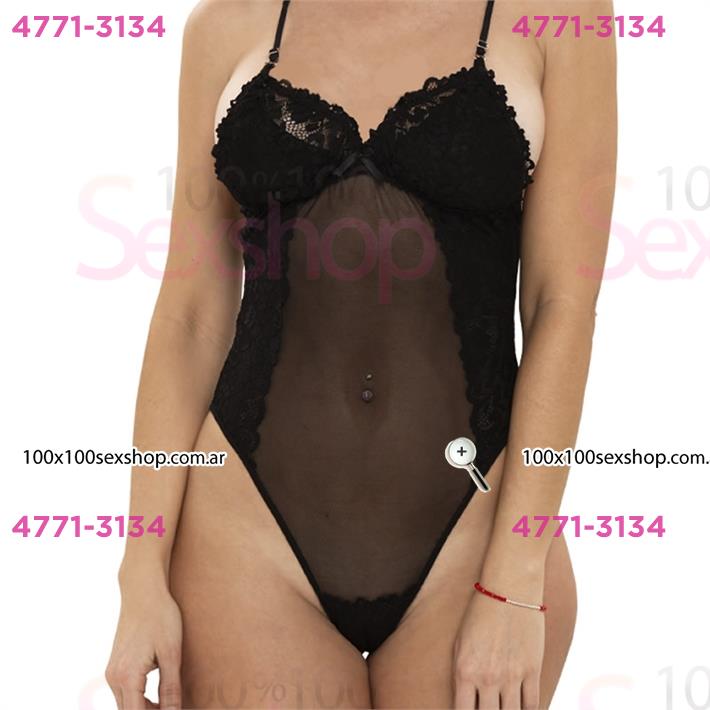 Body de Tul y Puntilla en Talla XL Sensual