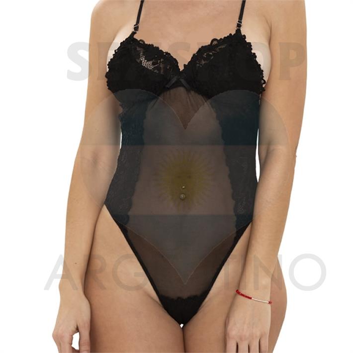 Body de Tul y Puntilla en Talla XL Sensual