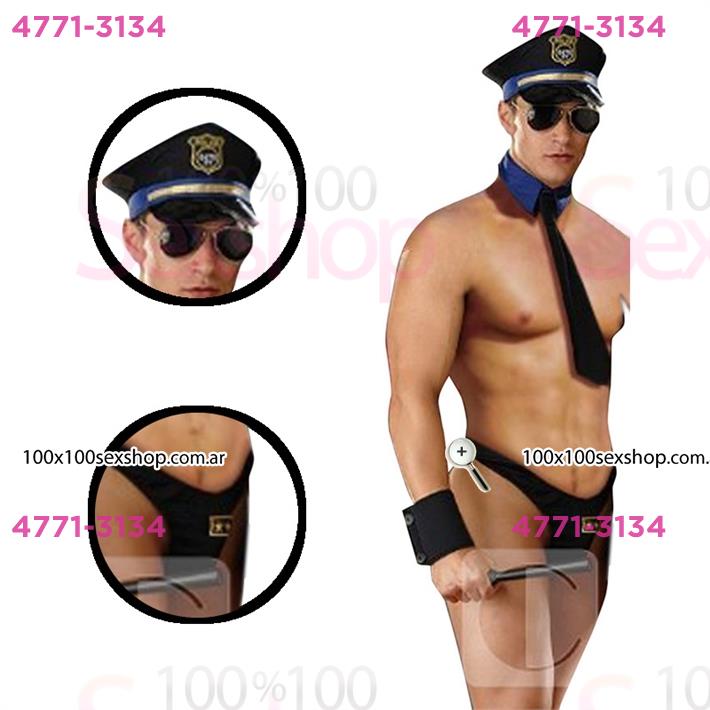 Cód: CA D5051 - Disfraz masculino de policia sexy - $ 21500
