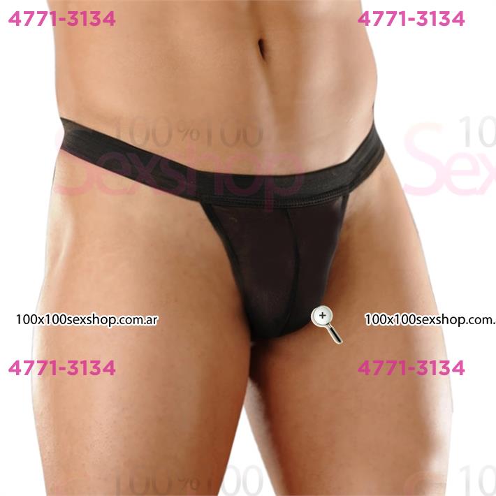 Tanga negra elastico ancho