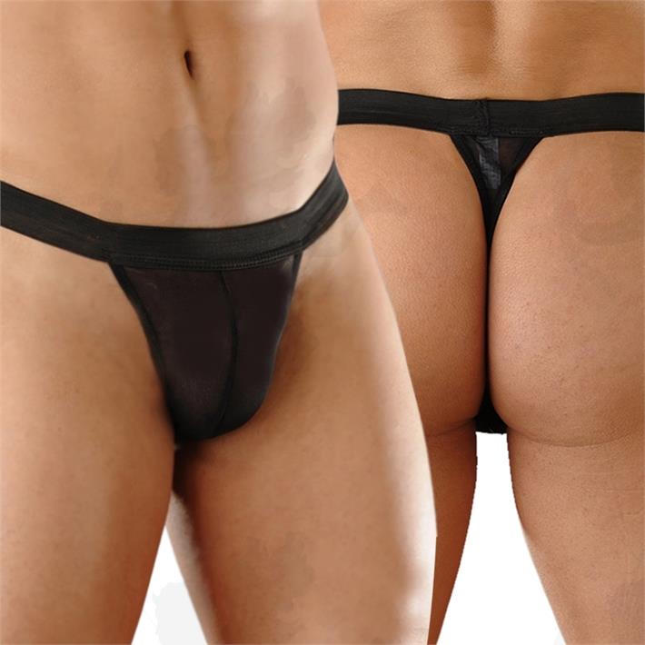 Tanga negra elastico ancho