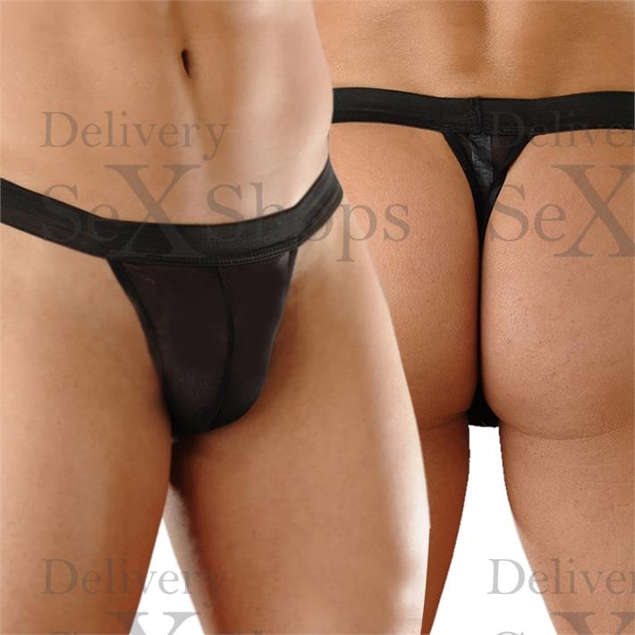 Tanga negra elastico ancho