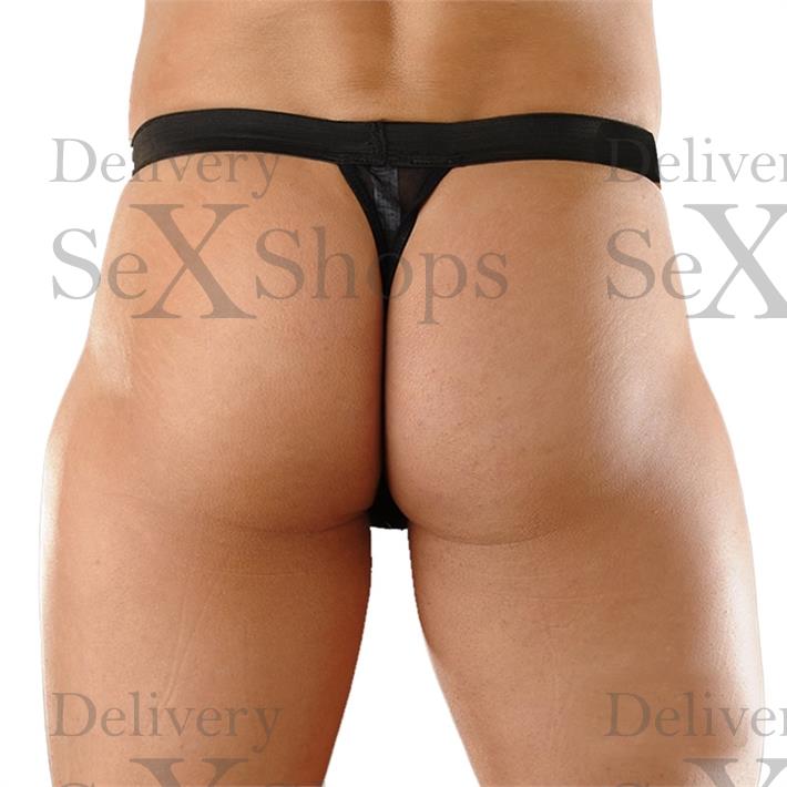 Tanga negra elastico ancho