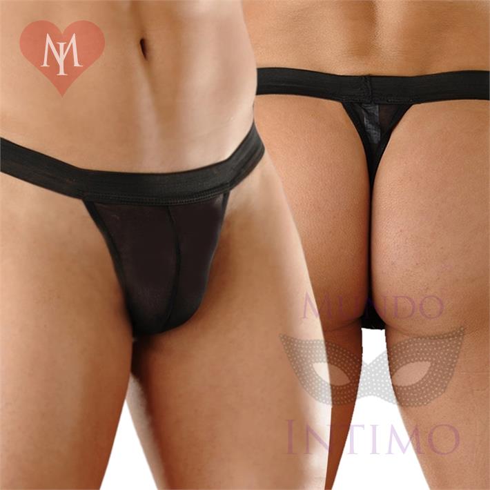 Tanga negra elastico ancho