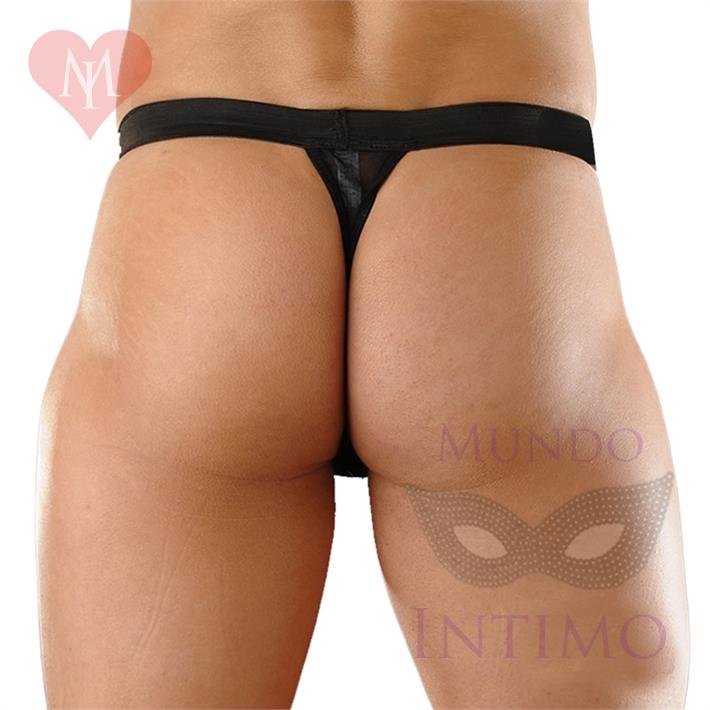 Tanga negra elastico ancho