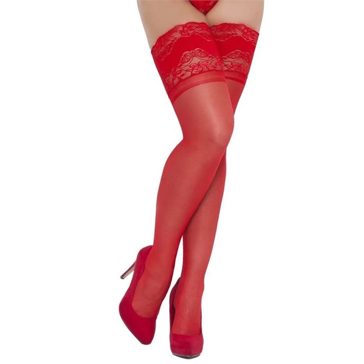 Medias Rojas de Lycra con Puntilla AnchaEAN: 9520044519598