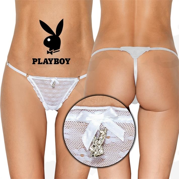 Colaless string de tul con volados blanca