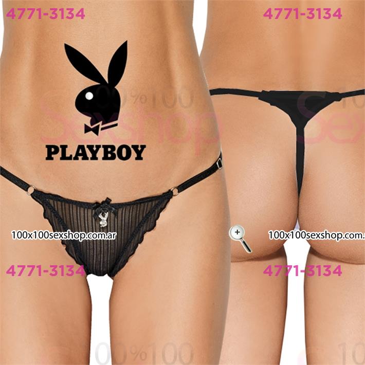 Sexy Gift Colaless string de tul con volados Negra