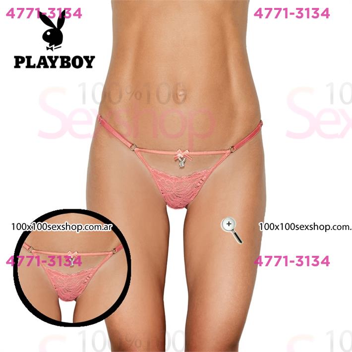 Cód: CA K2356A-CO - Tanga premium color coral con moño - $ 5100