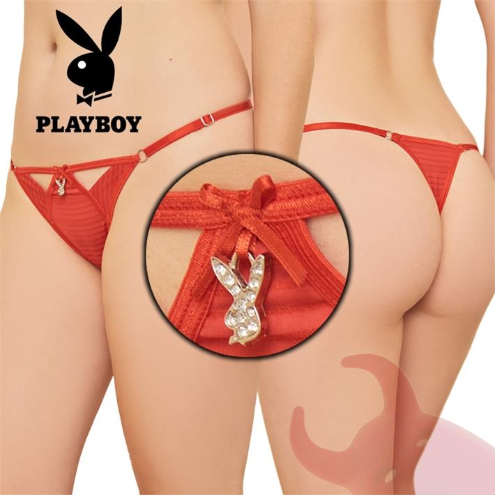  Colaless string de microfibra rayas roja 