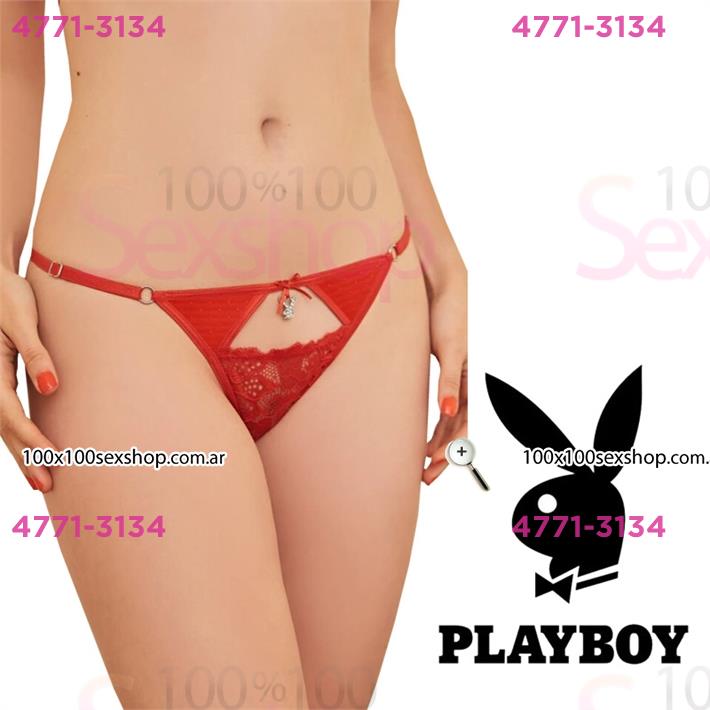 Colaless string de microfibra con puntilla
