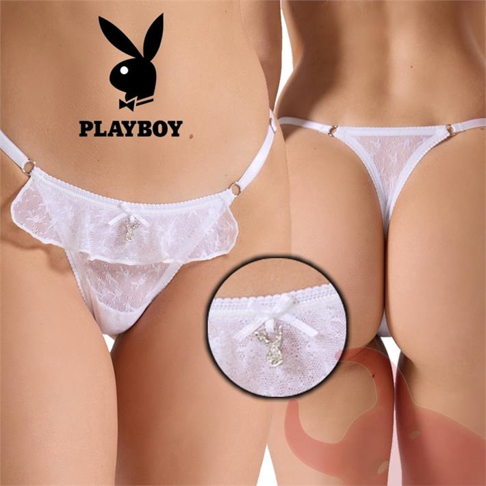  Colaless string de tul labrado blanca 