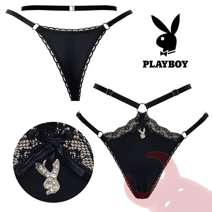  Colaless string de microfibra  negra 