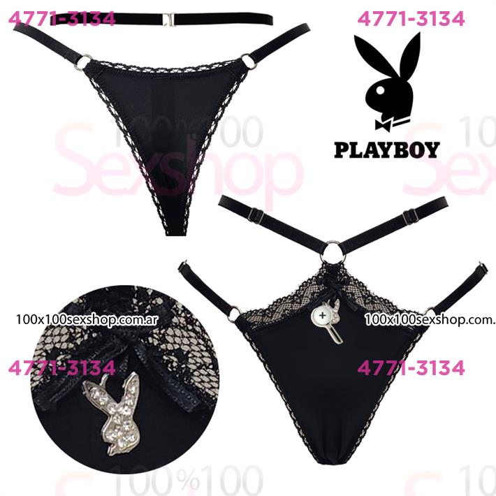 Colaless string de microfibra  negra